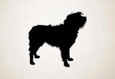 Silhouette hond - Dutch Smoushond - Nederlandse Smoushond - XS - 25x26cm - Zwart - wanddecoratie