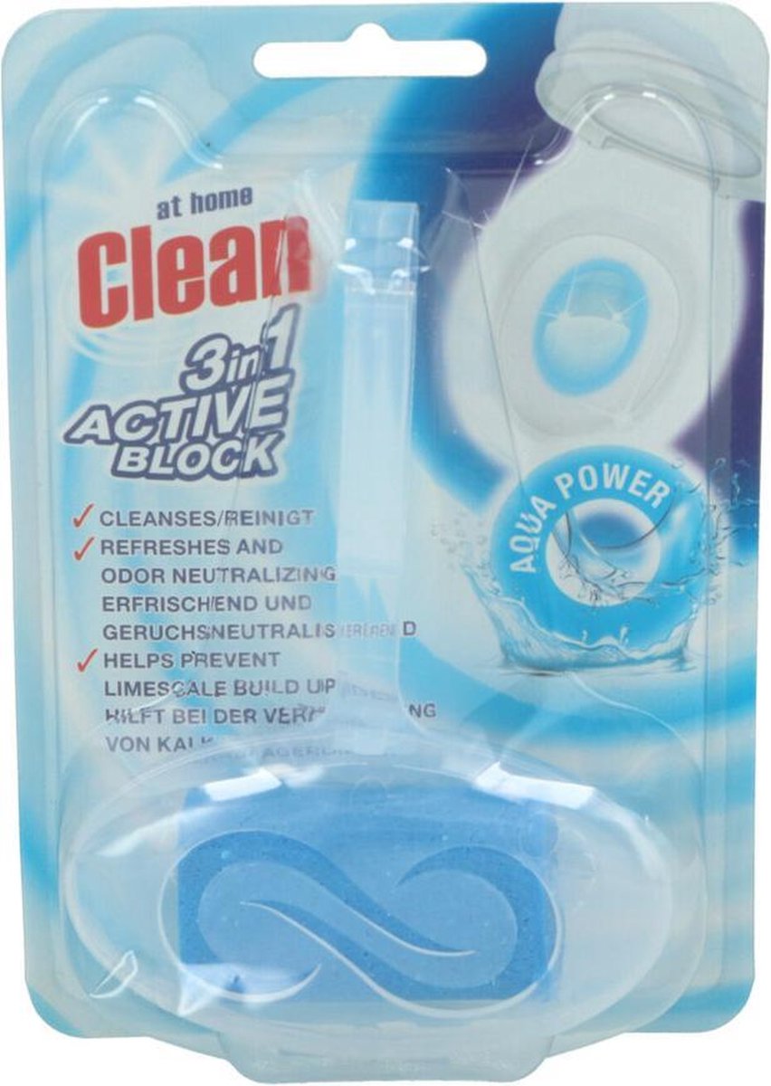 At Home - Toiletblok 3-in-1 Aqua - 24 x 1 stuk - Voordeelverpakking