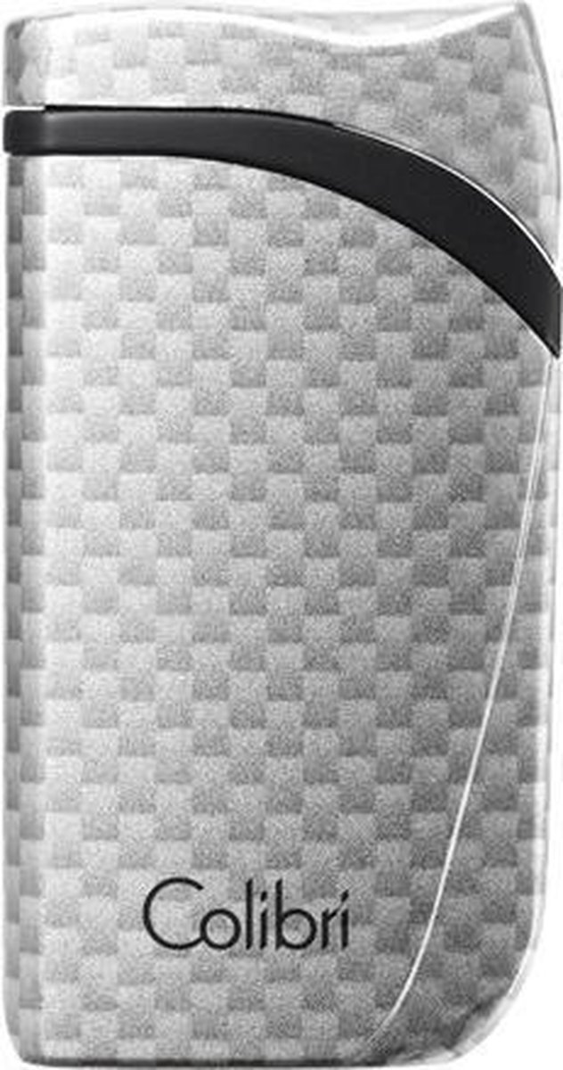 Goedkoopste Colibri aansteker Single Flame Falcon Carbon Fiber Silver