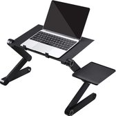 Laptop standaard / Tafel Verstelbaar Universeel - Laptoptafel - Geschikt voor thuiswerken - Laptopstandaard Opvouwbaar - Zwart
