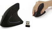 Draadloze ergonomische muis - Computermuis - 4 knoppen -  Batterij - Rechtshandig - 800/1200/1600 - Windows - Mac - Zwart