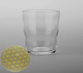 Drinkglas Jasmina met Bloem des Levens goud - 300 - Glas - Goud - L