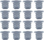 Set van 300 pvc dopjes, buffers, deurdempers (type 1, transparant, 5 mm)