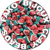 Fako Bijoux® - Klei Kralen Watermeloen Rood - Figuurkralen - Polymeer Kralen - Kleikralen - 10mm - 100 Stuks