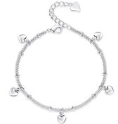 Armband dames | armband dames 925 zilver | armband met hartjes | cadeau voor vrouw | liefdescadeau |