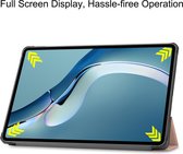 Tablet hoes geschikt voor Huawei MatePad Pro 12.6 (2021) - Tri-Fold Book Case - RosÃ©-Goud