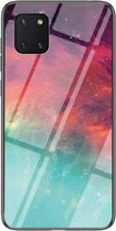 Voor Samsung Galaxy M60s Sterrenhemel Geschilderd Gehard Glas TPU Schokbestendig Beschermhoes (Kleur Sterrenhemel)