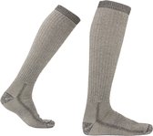 2-Pack Merino Wollen Kniekousen Met Badstof Voering S8 - Unisex - Grijs - Maat 35-38