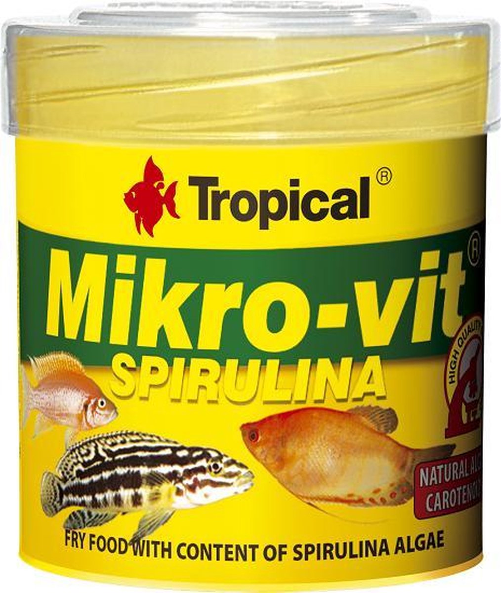 Tropical Mikro-Vit Spirulina | 50ml | Opkweekvoer | Baby Visvoer