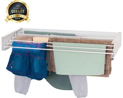 Inklapbaar droogrek -  6m Drooglengte - Aluminium wasrek  - Wit