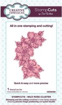 Creative Expressions Stans - Wilde rozen - 6cm x 9,4cm - Stans en stempel in 1