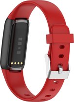 YONO Siliconen Bandje geschikt voor Fitbit Luxe - Rood - Large