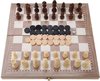 Afbeelding van het spelletje Schaakbord met Schaakstukken - Zinaps 3-in-1 schaakspel, houten schaakbord en backgammon vouwbord, schaakspel, hoge kwaliteit, draagbare reistafel speelgoed- (WK 02127)