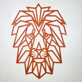 Geometrische Oranje Leeuwenkop Standaard