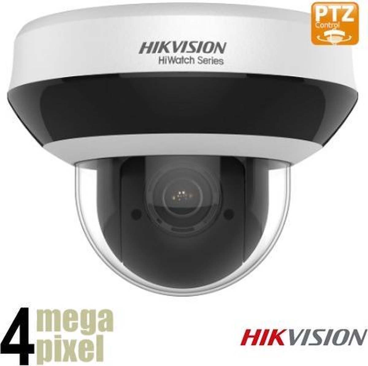 Hikvision Bestuurbare IP Camera - 4 Megapixel - Mini PTZ Camera - Starlight - 4x Zoom - HWP-N2404IH-DE3 Beveiligingscamera - Camerabewaking
