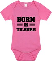 Born in Tilburg tekst baby rompertje roze meisjes - Kraamcadeau - Tilburg geboren cadeau 92 (18-24 maanden)