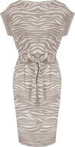 Zebra Strik Jurk Creme