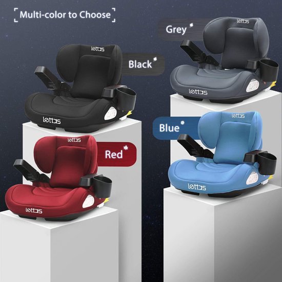 Stoelverhoger Voor Auto - Zinaps children's Booster Seat, Lumbale Kussen Kind Autostoel met Isofix Groep 3 (22-36 kg / 6-12 jaar) ECE R44 / 04 blauw -  (WK 02124) - Deluxe HB