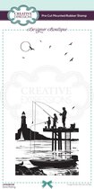 Creative Expressions Cling stamp - Vissen op de steiger - 11cm x 22cm