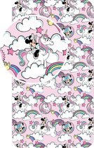 Disney Minnie Mouse Hoeslaken Unicorn Roze - Eenpersoons - 90 x 200 cm - Katoen