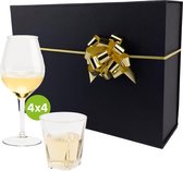 Luxe cadeauset 8 glazen | 4x Wijnglas + 4x Waterglas | Onbreekbare kunststof / plastic drinkglazen