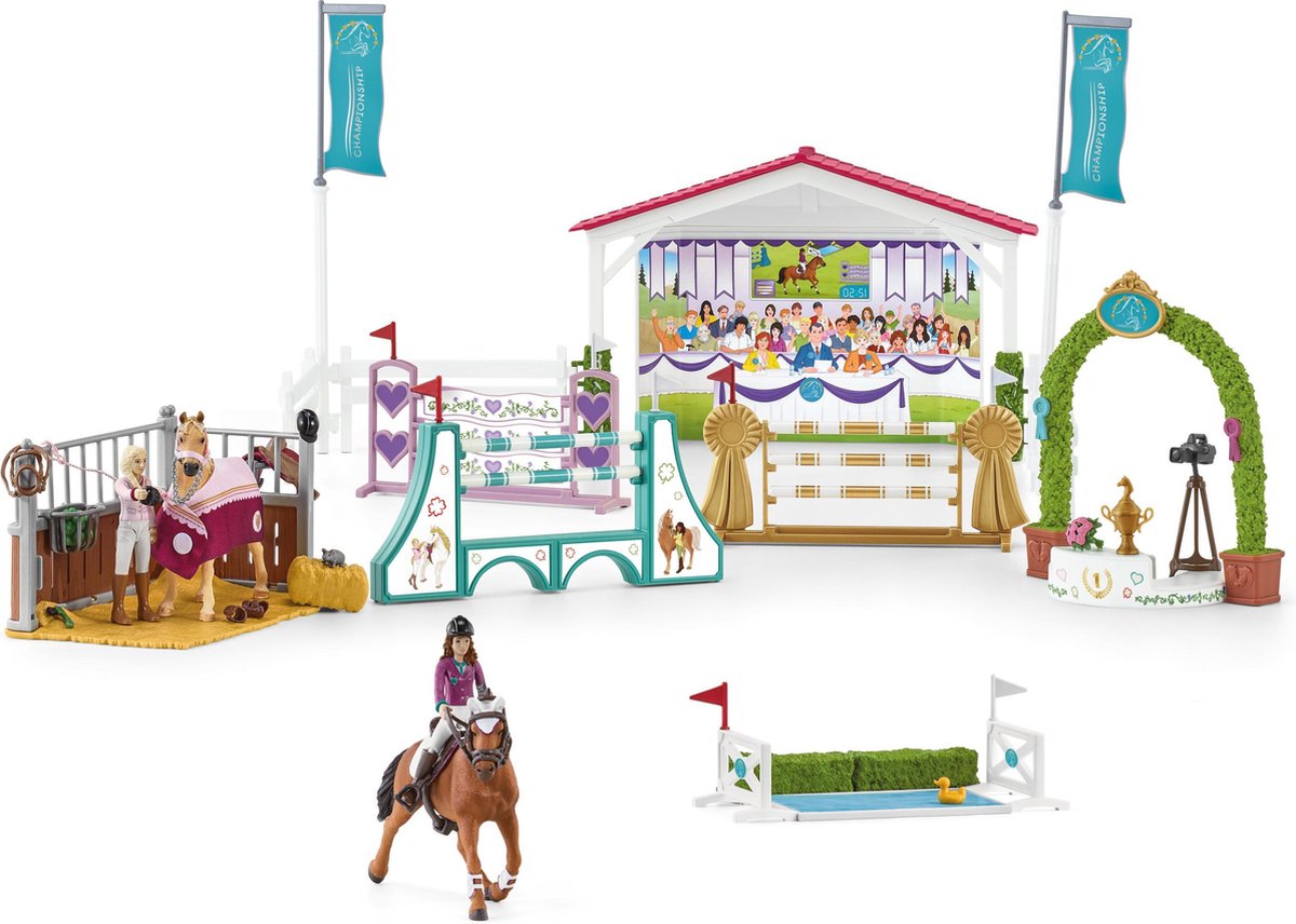 Schleich Horses 42440 - Horse Club vriendschappelijke paardenwedstrijd