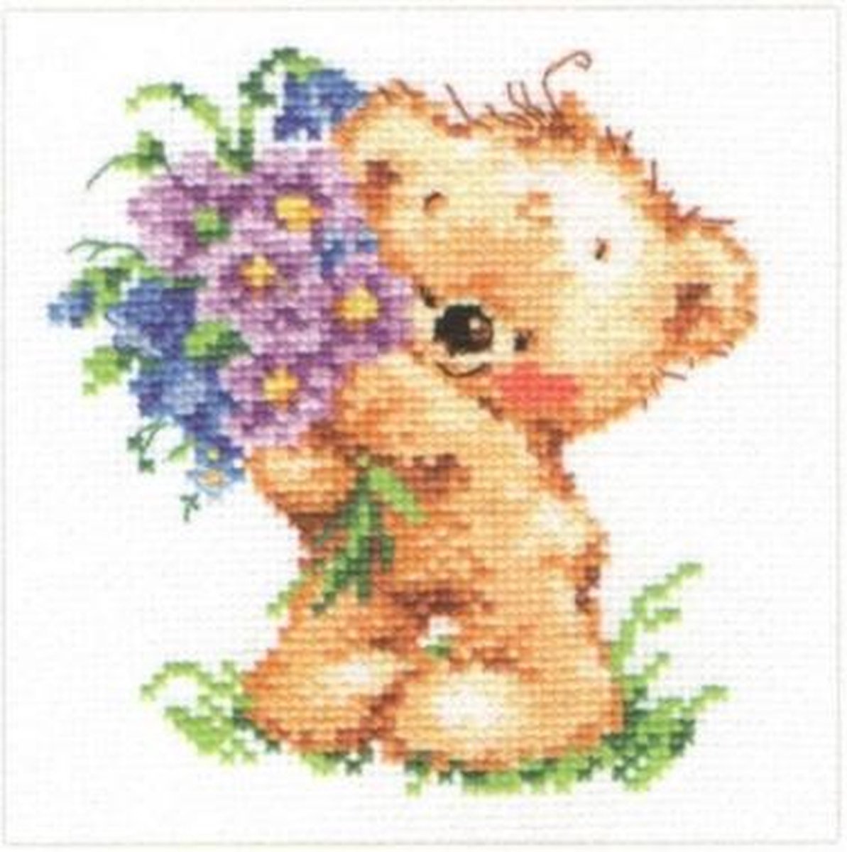 Alisa Kreuzstich-Set „Hamster“ – Motiv 9x7 Cm, Inkl. Stoff, Garne, Nadel & Anleitung