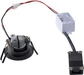 SLV Mini Inbouw LED Spot - 2,2W - Rond - 230V - Kantelbaar - Zwart