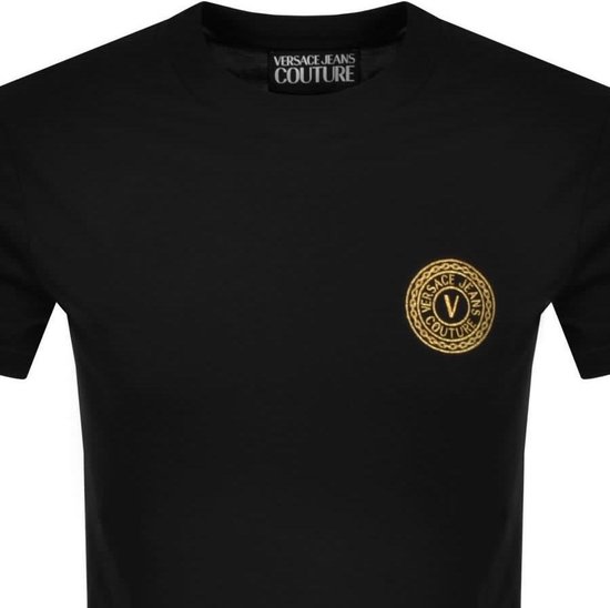 Versace Jeans Couture T-shirt Zwart Gouden Logo heren maat S | bol.com