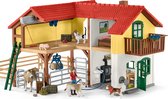 Schleich Horse Club Speelfigurenset - Grote Boederij met Stal en Dieren - Kinderspeelgoed voor Jongens en Meisjes - 3 tot 8 jaar - 52 Onderdelen - 42407