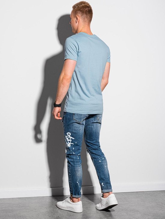 T-shirt - basique - homme - Bleu clair - S1370-6