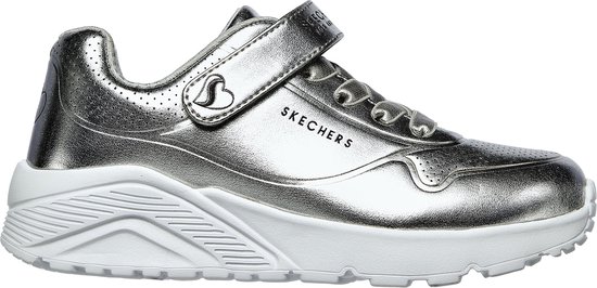 Skechers Uno Lite - Chrome Steps Meisjes Sneakers - Silver - Maat 28