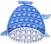 Plop Up! Fidgetspel Walvis Junior 20 Cm Lichtblauw/wit