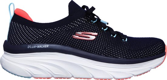 Skechers -maat 40 -D'Lux Walker-Refreshing Mood Dames Sneakers - Navy-Pink  | bol.com