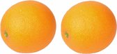 Set van 4x stuks kunst fruit sinaasappels van 8 cm - Namaak/Nep decoratie fruit - Fruitschaal