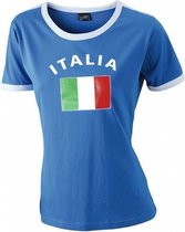 Blauw dames shirt vlag Italie S