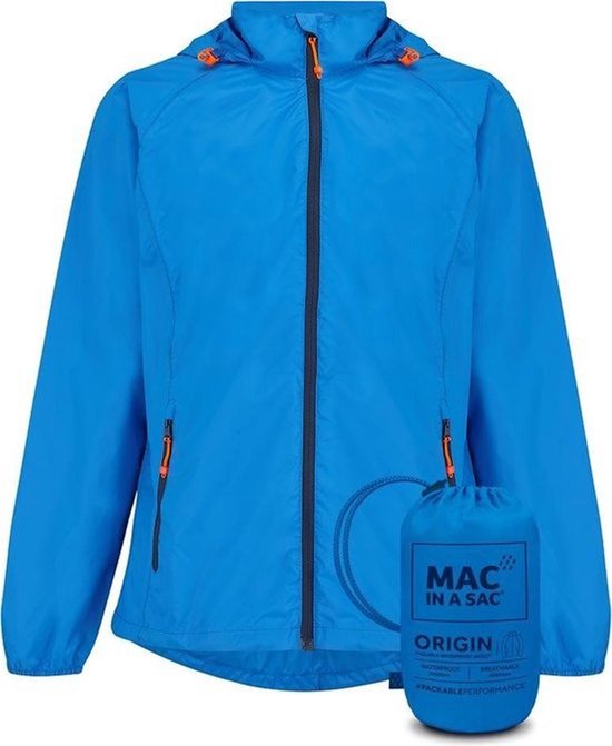 Mac in a Sac - Regenjas voor kinderen - Junior - Oceaan blauw - maat L