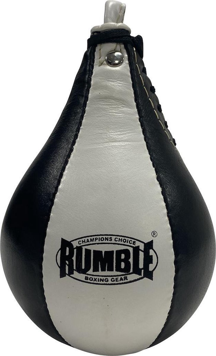 Rumble Speedball boksbal Leer Zwart - Wit Speedbal
