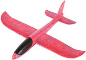 Groot schuim zweefvliegtuig - Foam vliegtuig XXL - Buitenspeelgoed - Werpvliegtuig - Kinder vliegtuig XL - Schuim - Rood