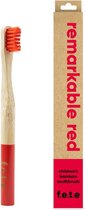 Bamboe kindertandenborstel 'remarkable red'