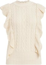 VILA VIRUMI RUFFLE S/L KNIT VEST Dames top - Maat XS