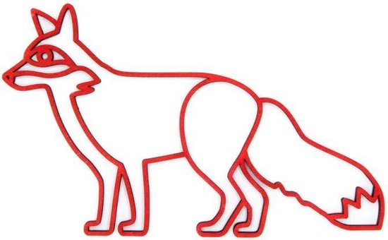 Mono Object plintdier vos rood large - 43 x 26 x 0.6 cm