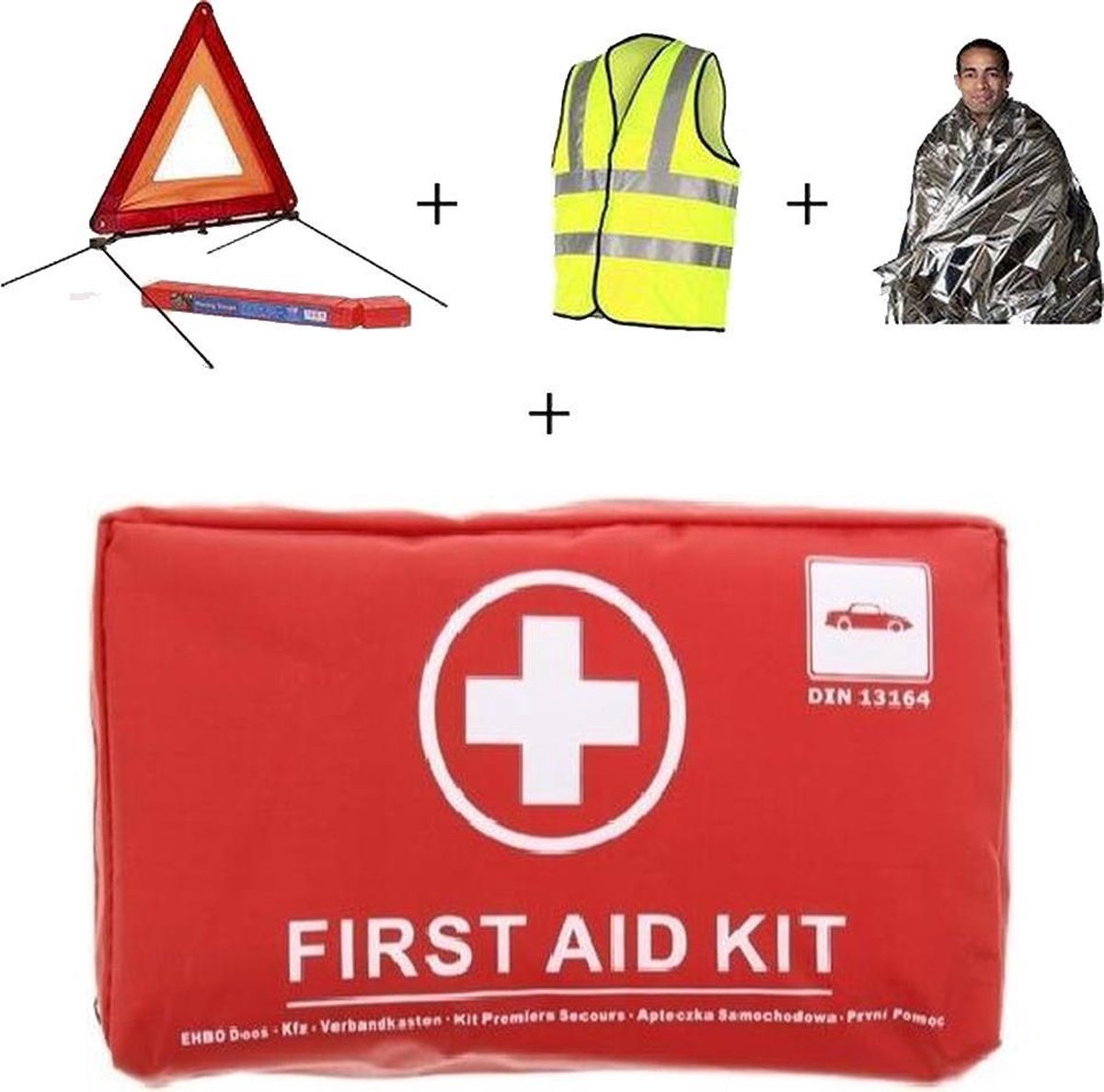 Goedkoopste Auto 3-delige Veiligheid Set 41-Delige EHBO Verband Set
