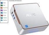 ACEPC - 4K HD - Mini Desk Computer - 8GB RAM - 128GB + 256GB SSD Opslaggeheugen - Intel J4125 - Zilver - Windows 10 Pro - incl. Office Professional! (verloopt niet, geen abonnement