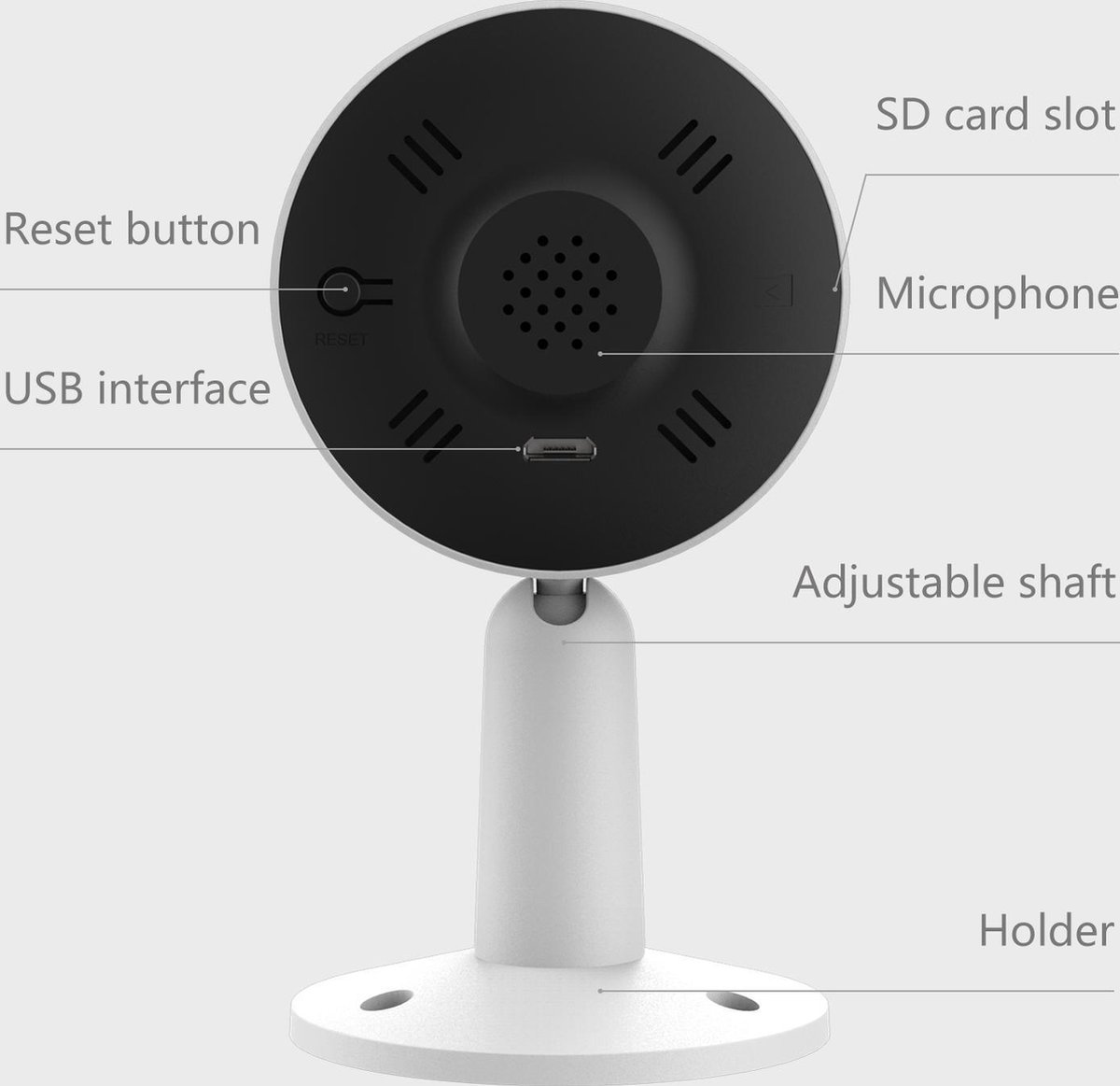Afbeelding 3 van Arenti IN1 Babyfoon - 1080P Full HD Resolutie – Wifi camera - Kleur zwart