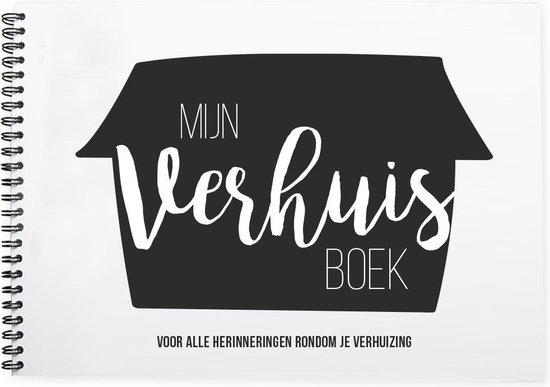naaien salon item Verhuisboek - Softcover - Verhuis fotoboek - invulboek - zwart/wit -  ringband | bol.com