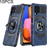 Voor Samsung Galaxy A22 4G 10 PCS Union Armor Magnetische PC + TPU Shockproof Case met 360 Graden Rotatie Ring Houder (Blauw)