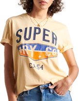 Superdry Cali Surf Classic T-shirt - Vrouwen - Geel - Donkerblauw - Blauw - Oranje