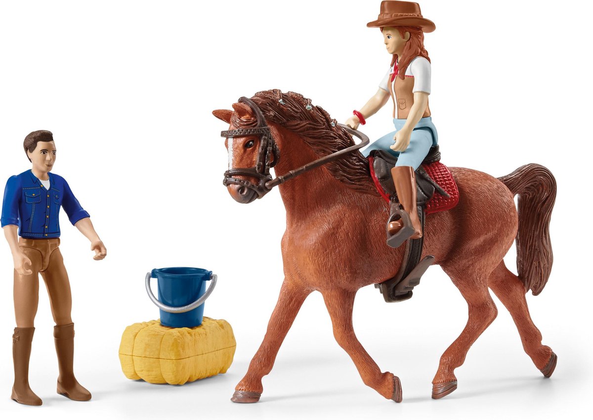 schleich HORSE CLUB Speelfigurenset - Avontuur met auto en paardentrailer - Kinderspeelgoed voor Jongens en Meisjes - 5 tot 12 jaar - 18 Onderdelen - 42535 — afbeelding 4