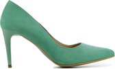 Giulia Dames Leren   Pumps / Stiletto - Naaldhak hoogte 9 cm - Giulia 8 sue - Groen - Maat 37